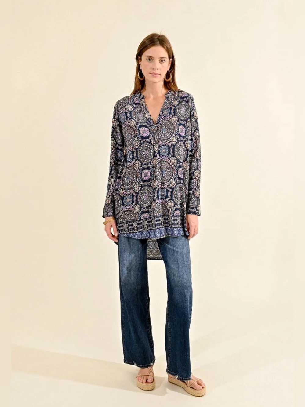 NWT Molly Bracken Printed Tunic